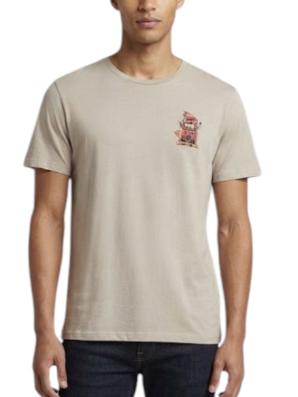 LFA Franchise Los Angeles Lucky 777 Graphic Tee Beige Medium M Cap Sleeve